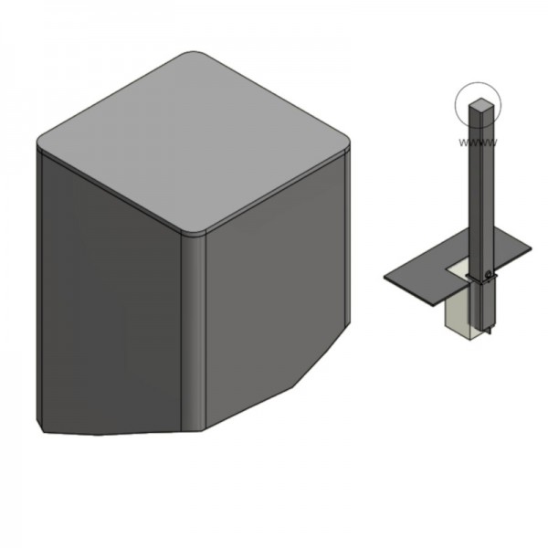 Potelet anti-stationnement amovible